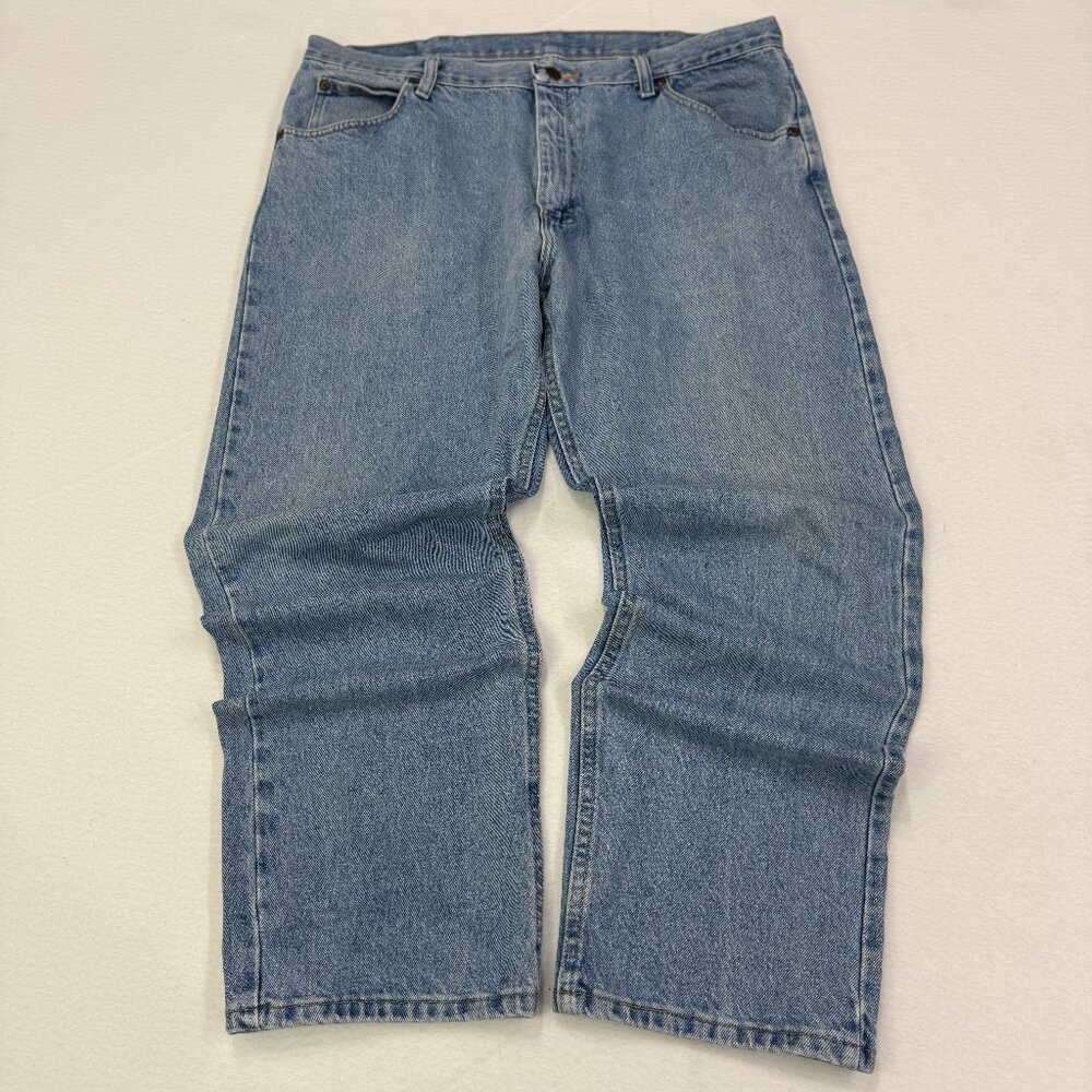 Y2K Vintage Wrangler Relaxed Fit Jeans 36x30 Light Wash 90s Baggy Loose Fit
